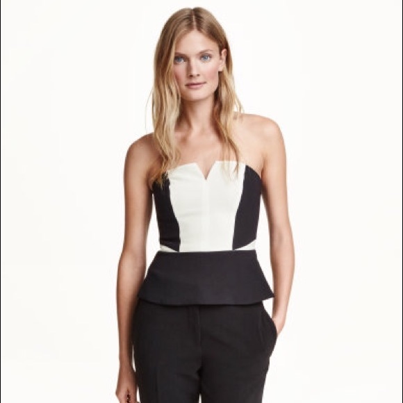 h&m strapless top