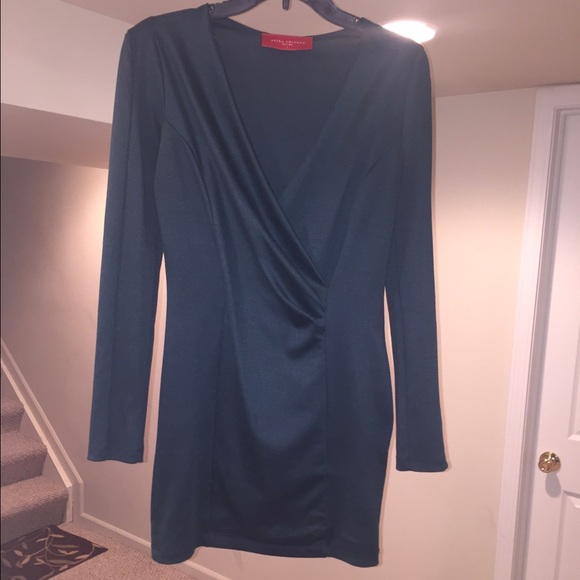 Hunter green long sleeve dress