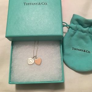 Tiffany and Co double heart necklace