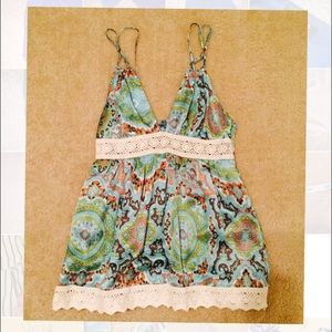 Alice & Trixie Dual Skinny Strap Crochet Tank