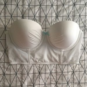 White Strapless Bra