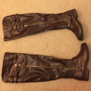 Over the knee  brown boots
