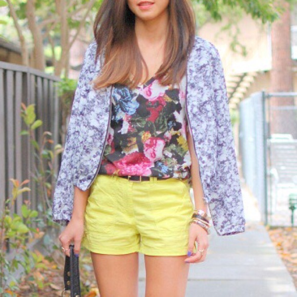 H&M Shorts - Like NEW worn once - H&M neon yellow shorts H&M Shorts - Like NEW worn once - H&M neon yellow shorts