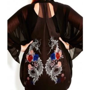 City Chic double dragon kimono cardigan 18/20
