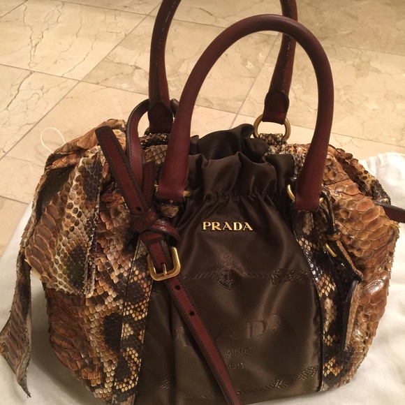 Authentic PRADA limited edition python Bag new