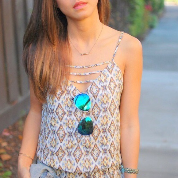 Urban Outfitters Pants - Like NEW Urban Outfitters printed lattice rompers Urban Outfitters Pants - Like NEW Urban Outfitters printed lattice rompers