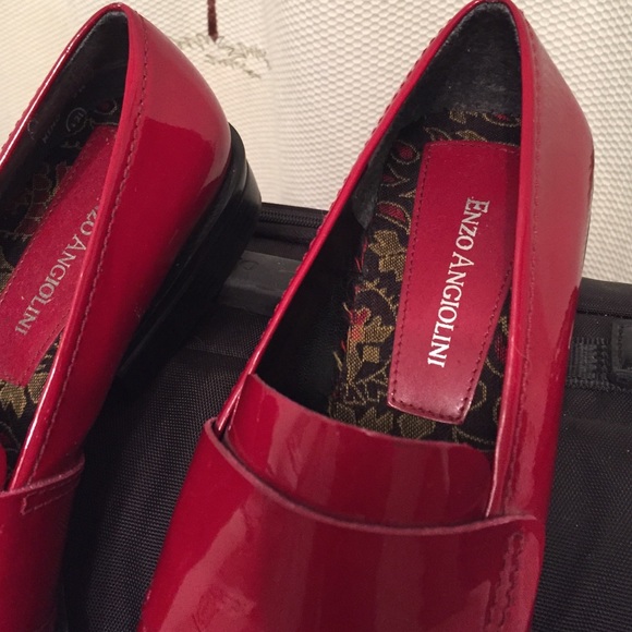 Enzo Angiolini red patent leather loafers - Picture 2 of 4