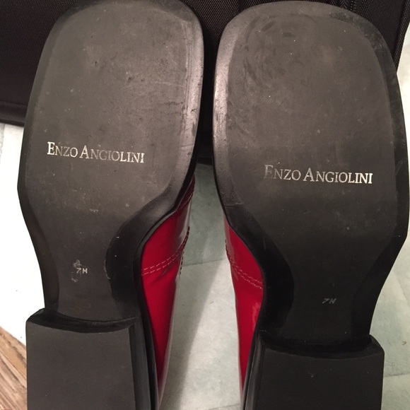 Enzo Angiolini red patent leather loafers - Picture 3 of 4