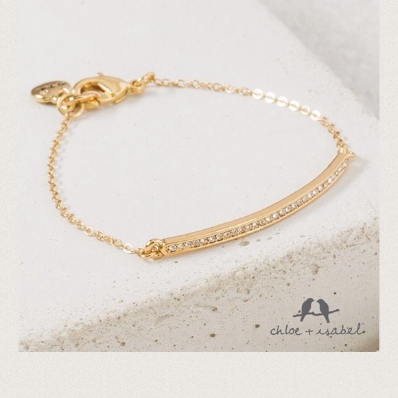 Pavé Curved Bar Bracelet