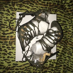 Cape robin gladiator heels Dark Olive Green