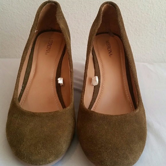 Merona Olive Wedged Heels