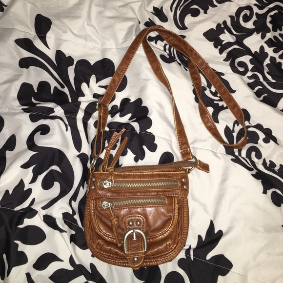 Tan cross body bag