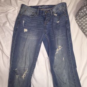 Aeropostale skinny jeans with holes!