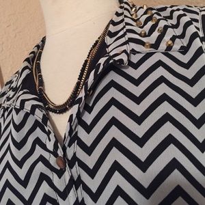 Black & White Chevron print Dress