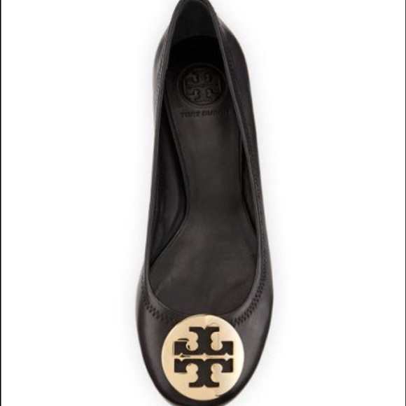 Tory Burch Black Leather Reva flats