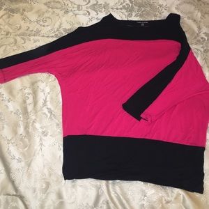 Cotton cold shoulder top 3/4 sleeve