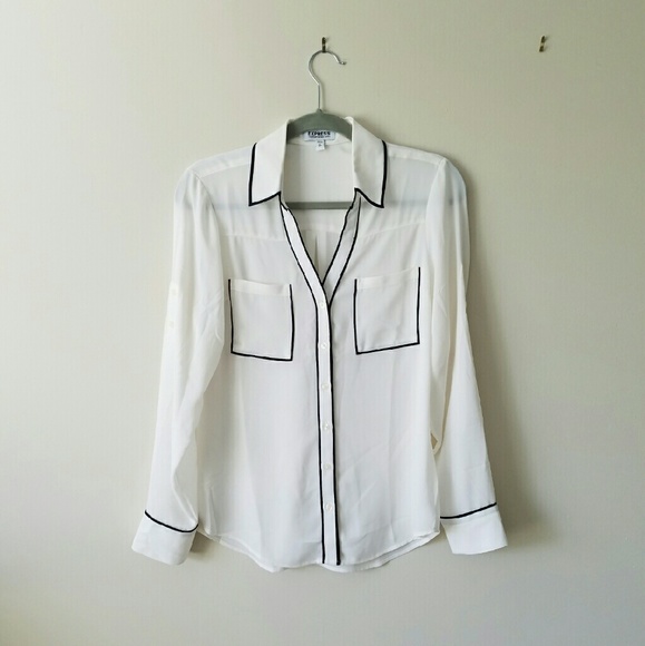 Express Contrast Piping Portofino Shirt