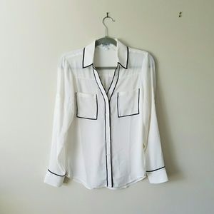 Express Contrast Piping Portofino Shirt