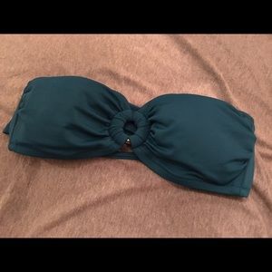 NWT J. Crew teal bikini bandeau halter top
