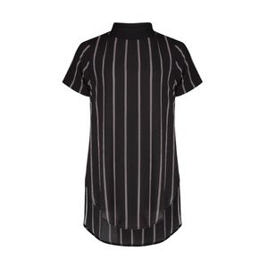 Black Stripe Split Slide Tunic