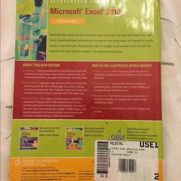 Microsoft excel introductory by Reding and Wermers - Picture 2 of 2