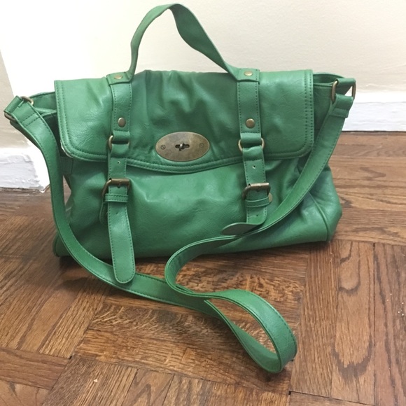 Green messenger bag