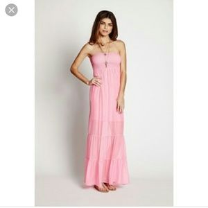 Guess smocked silk tube dress sz medium New