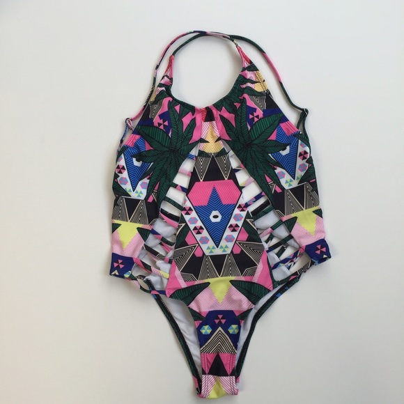 Floral Swimming suit one piece sw137 - Picture 2 of 4