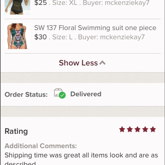 Floral Swimming suit one piece sw137 - Picture 4 of 4