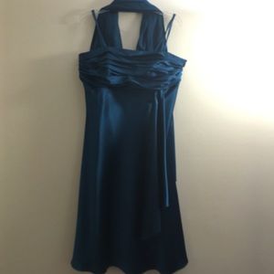 Dark aquamarine prom/ bridesmaid dress size 12-14