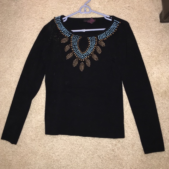 ❤️HP🎉knit beaded top