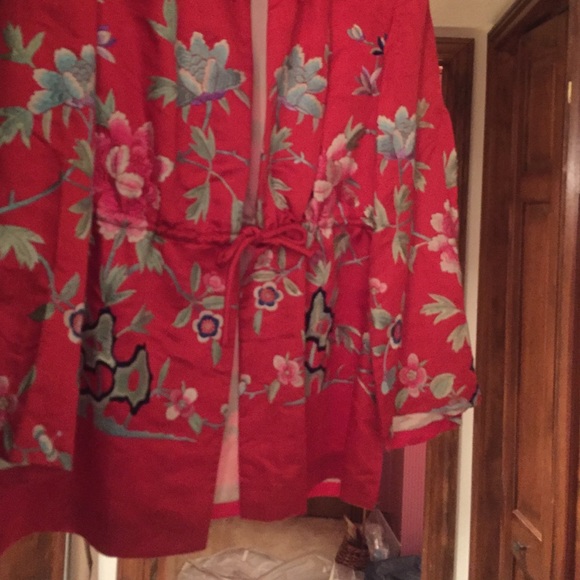 Vintage silk robe - Picture 2 of 4
