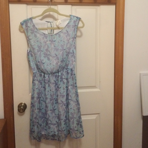 Blue floral dress