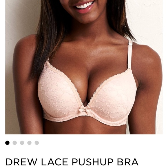 Aerie drew lace push up bra in black