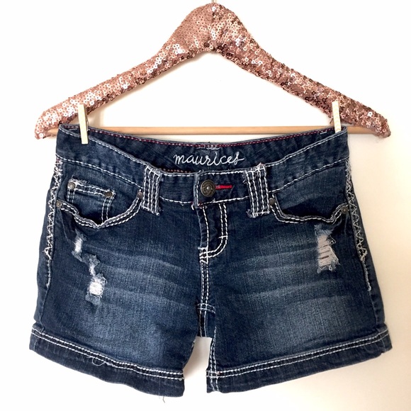 Maurice's Original Fit Distressed Jean Shorts 1/2