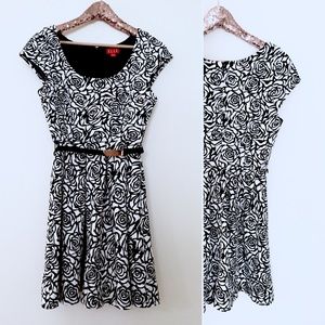 Elle Black and White Floral Dress XS
