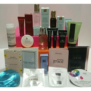 Skincare and makeup samples