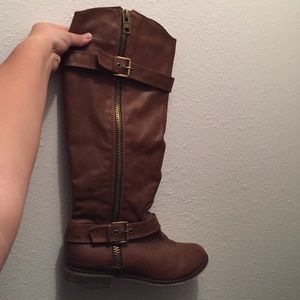 Brown tall boots!