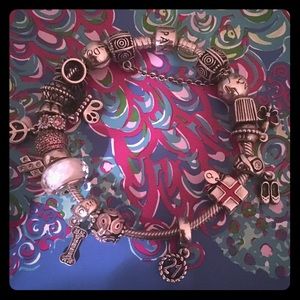 Pandora Bracket with retired charms