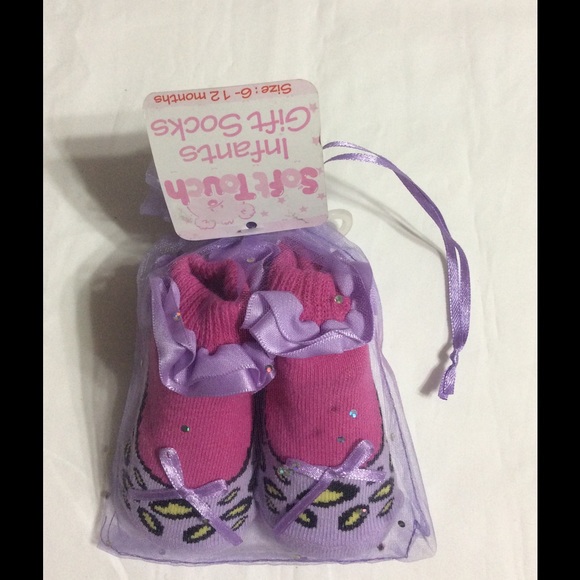 Soft touch purple baby socks- 6-12 month