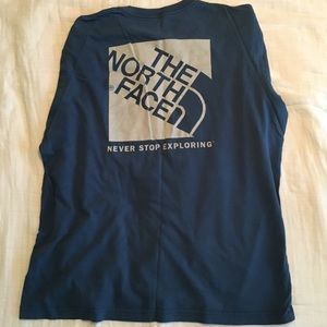 North Face Blue Long Sleeve T-Shirt