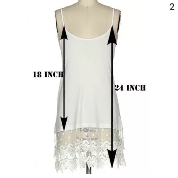 4 COLORS LACE EXTENDER TANK CROCHET S M L - Picture 2 of 4