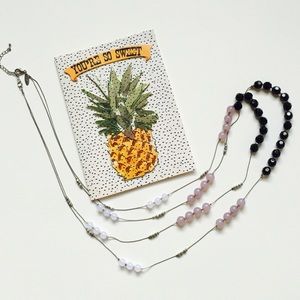 Long statement necklace