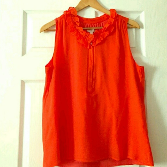 100% silk Jcrew Ruffle Top
