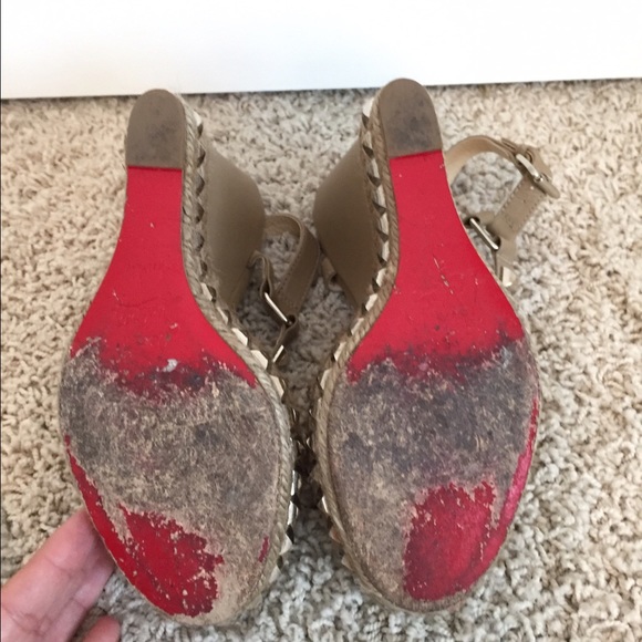 Christian Louboutins, Nude with Silver Studs - Picture 4 of 4