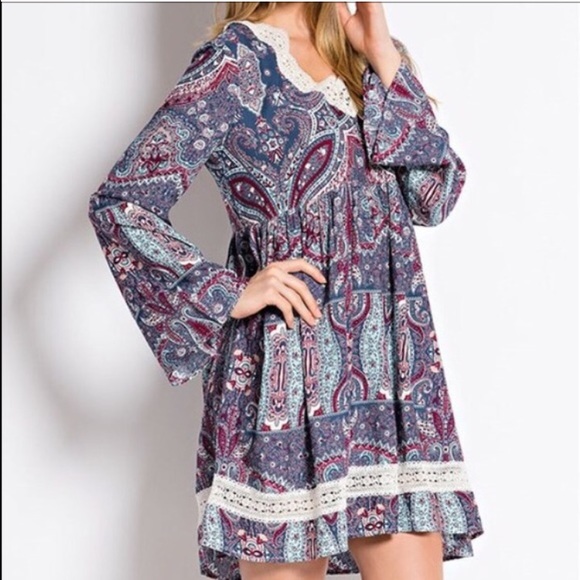 A Bohemian Child Dresses & Skirts - Paisley Babydoll dress