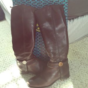 Tory Burch Bristol Riding Boots Coconut