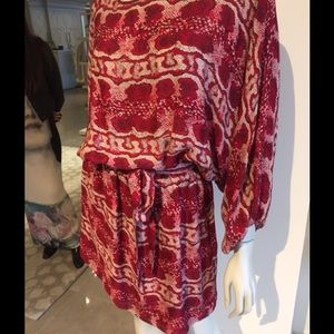 Parker Red Snake Print Dress