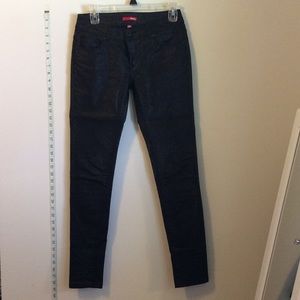 Black Snakeskin Skinny Pants Size 3