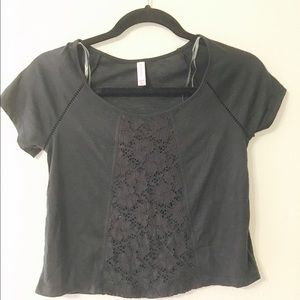 Xhilaration Black Crop Top
